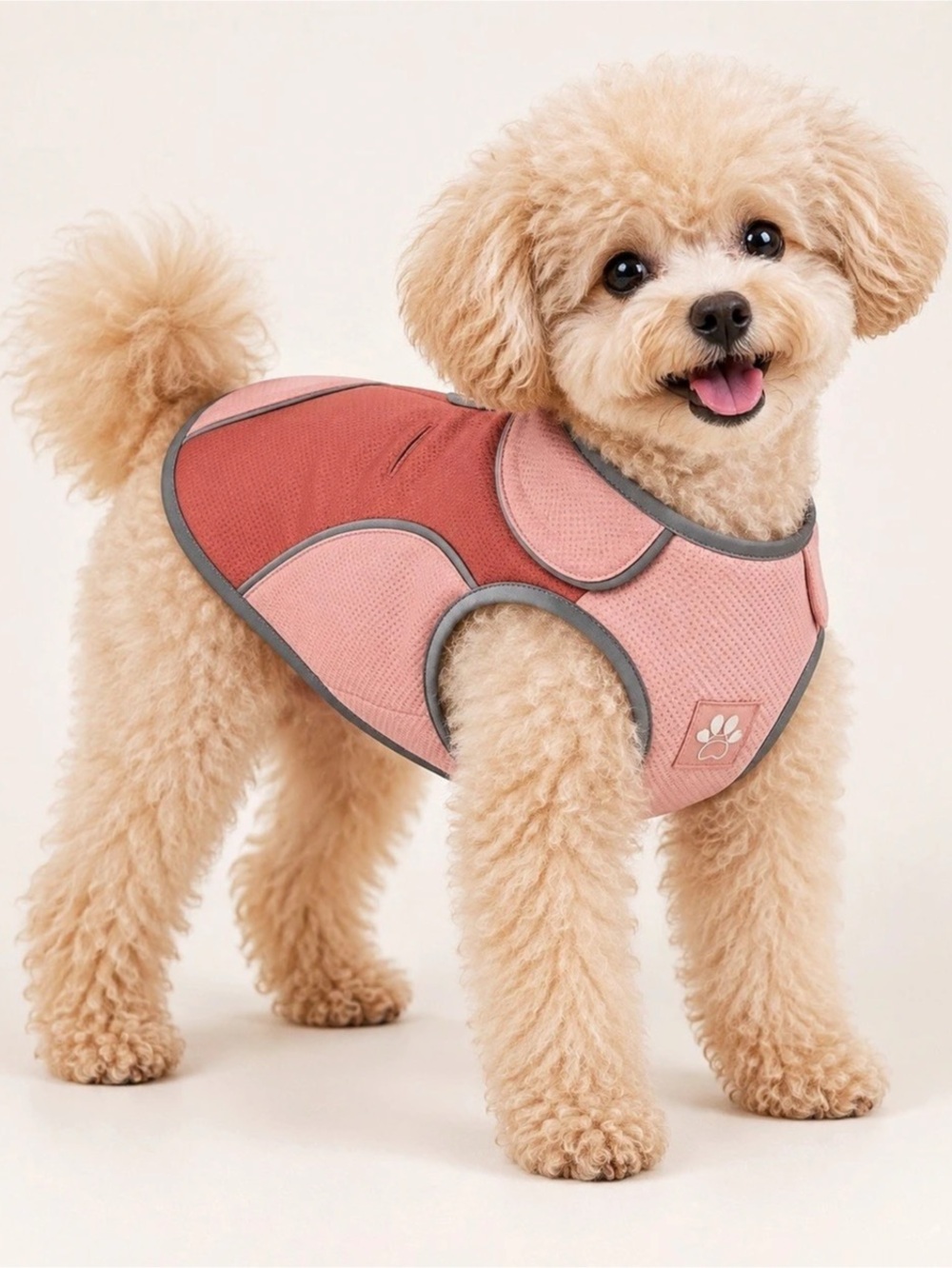 Unique Petz Pink Coral Dog Vest Jacket Size M Adjustable NWT